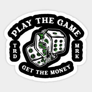 Dice Game Get Money Vintage Retro Artwork Sticker